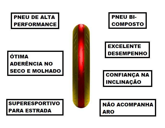 Pneu Pirelli Dianteiro 120/70-17 M/C Diablo Rosso 4 Ninja ZX 6R